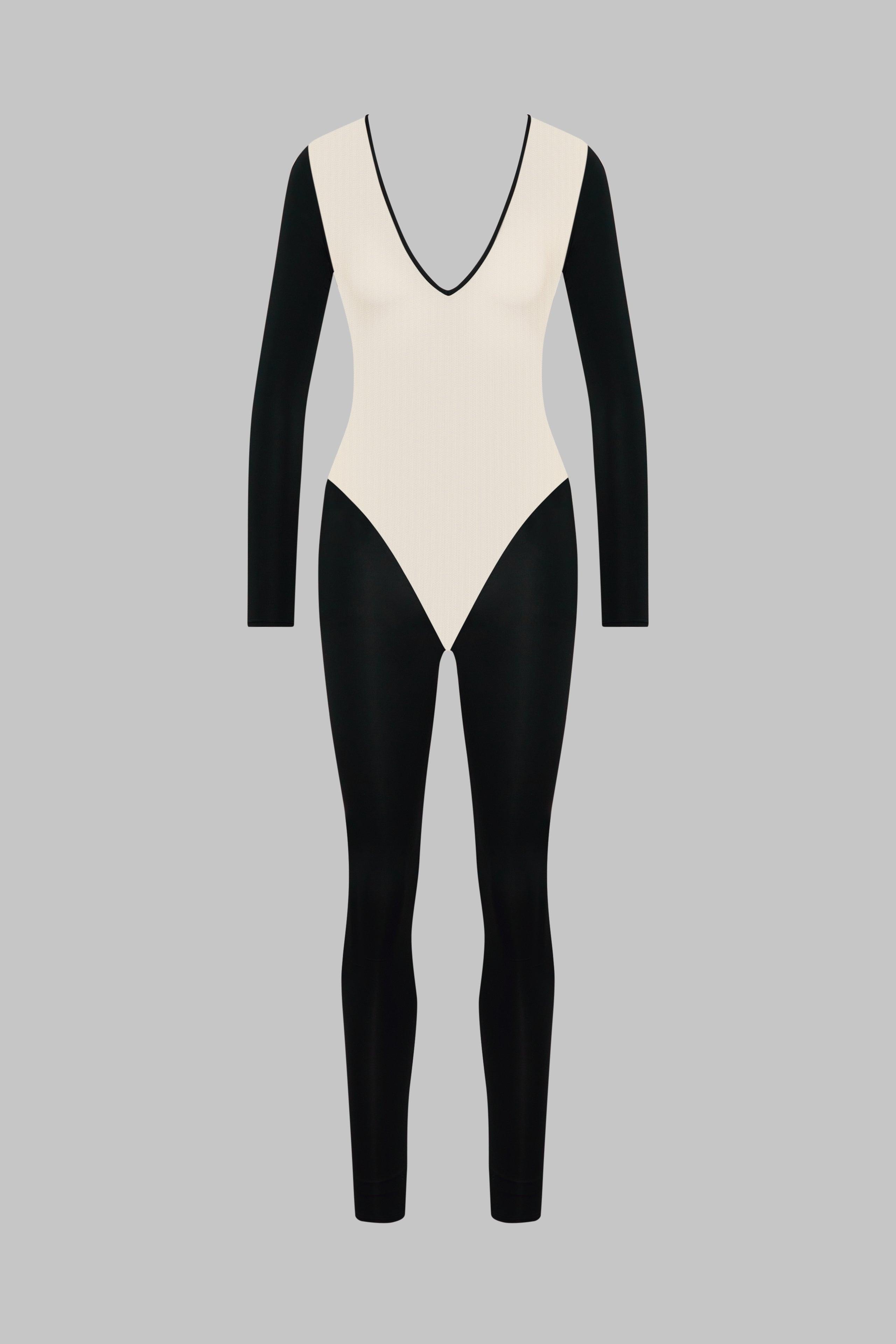 Catsuit manches longues dos transparent - Pure Tentation