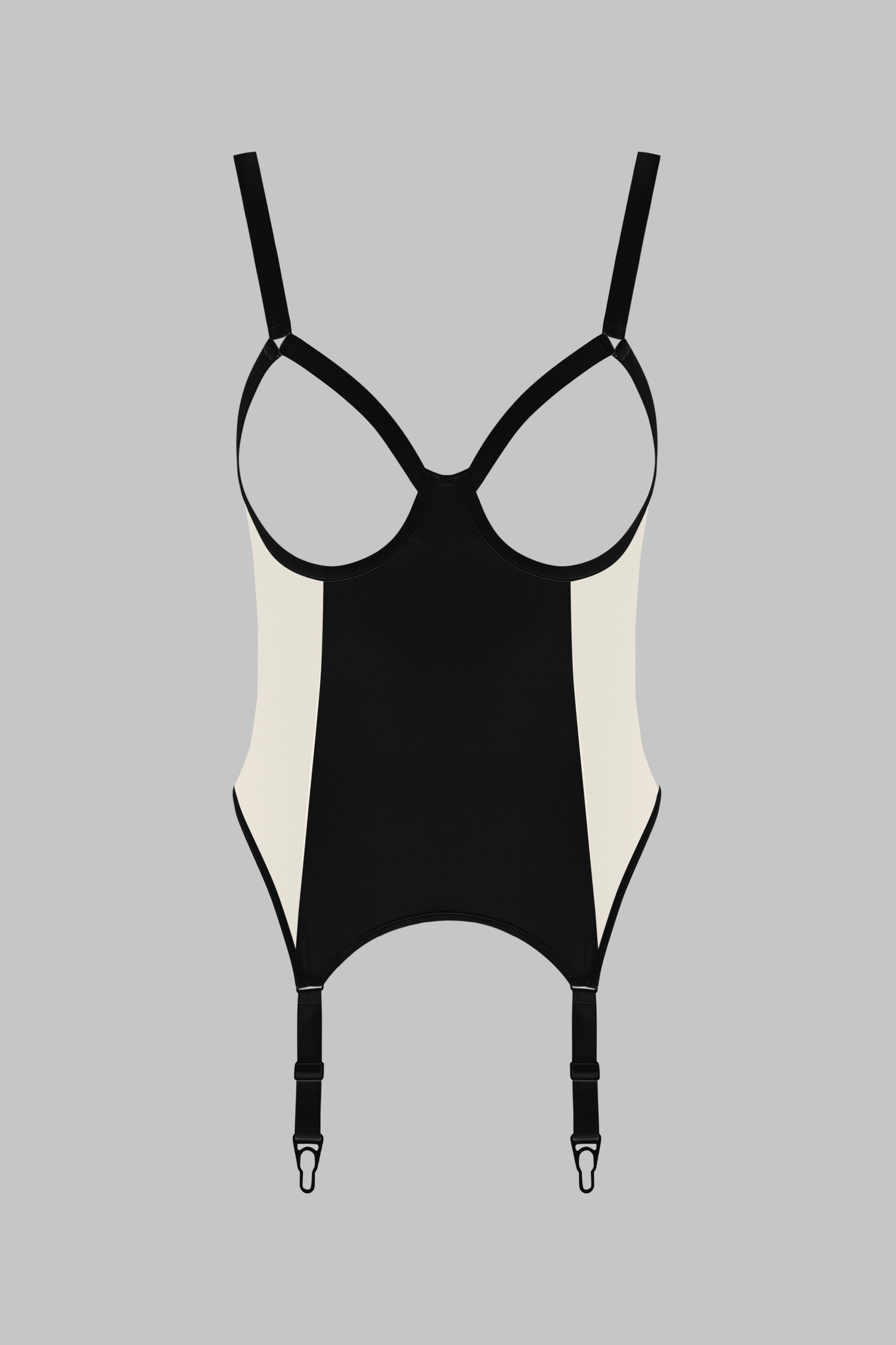 Offener Body mit Strumpfhaltern - Pure Tentation