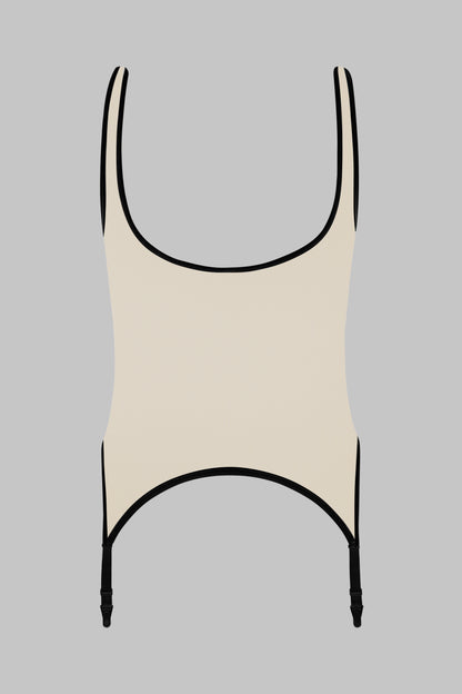 Tuta con spalline e reggicalze - Pure Tentation