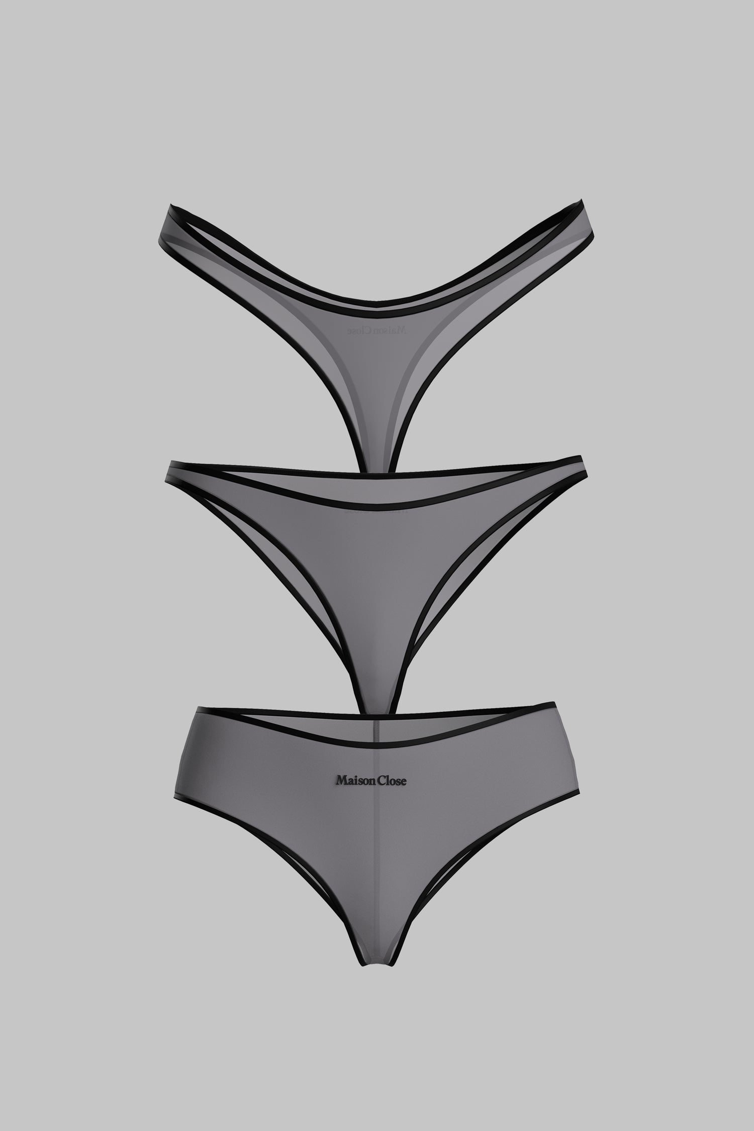 Set de 3 Bas Gris Foncé - La Parisienne