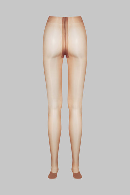 10D Glossy Tights - Caramel - Legwear