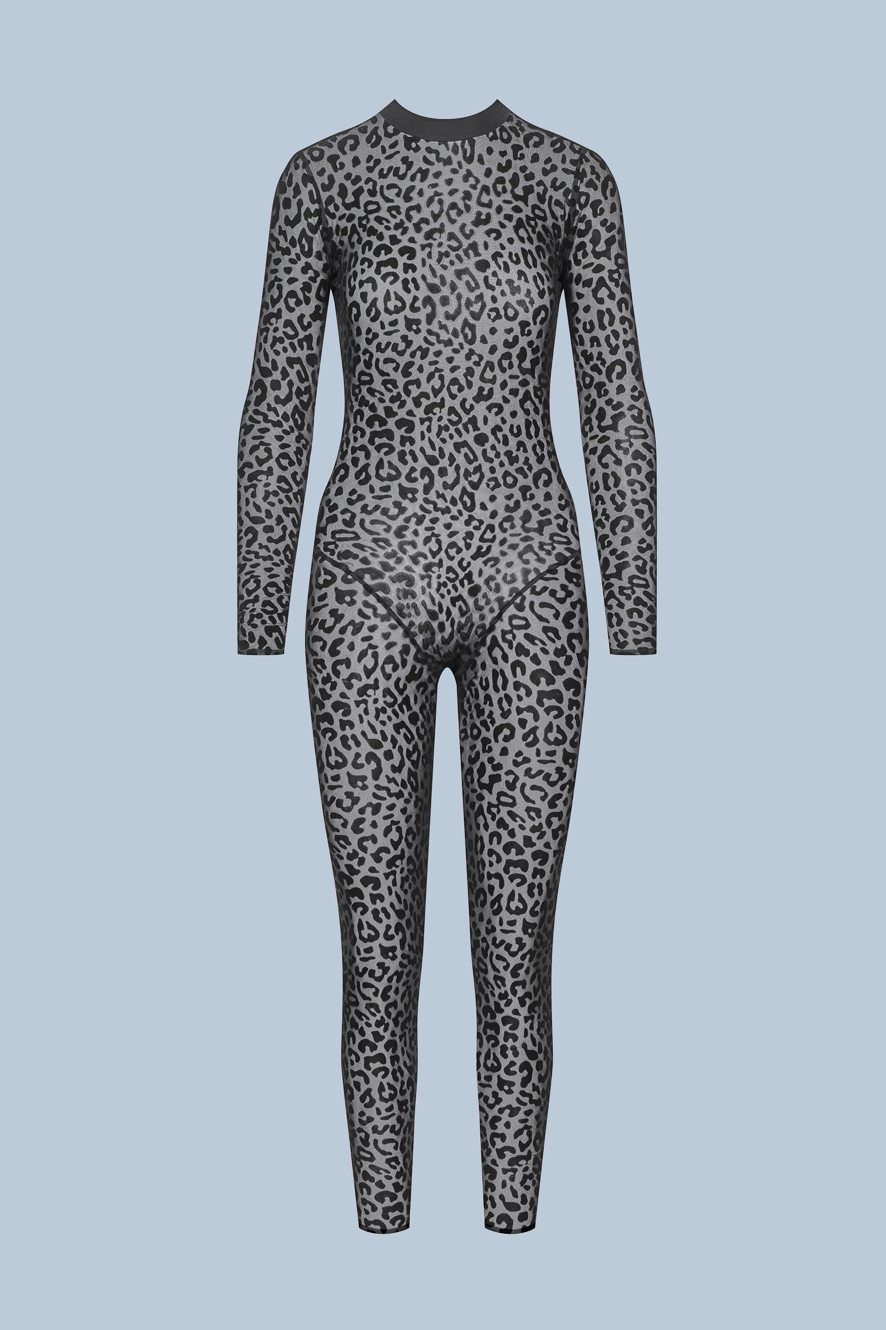 Catsuit leopardata con schiena scoperta - Nero - 24 Secret Days