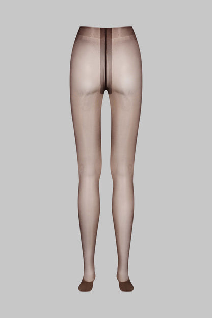 10D Glossy Tights - Brown - Legwear