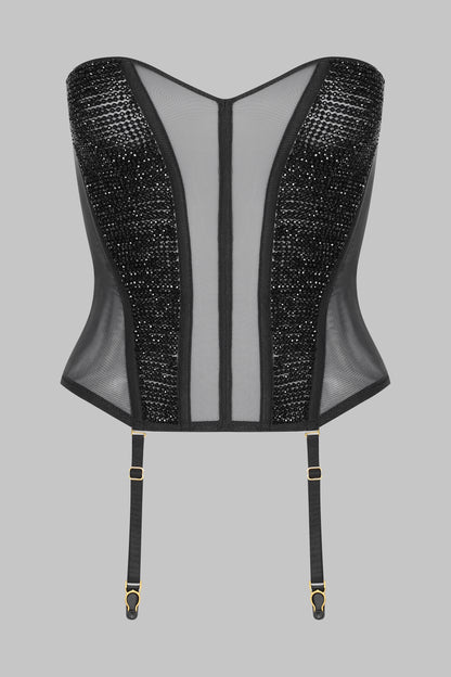 Embroidered Suspender Corset - 24 Secret Days