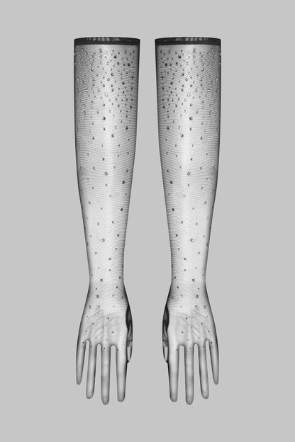 Opera gloves with rhinestones - 24 Secret Days