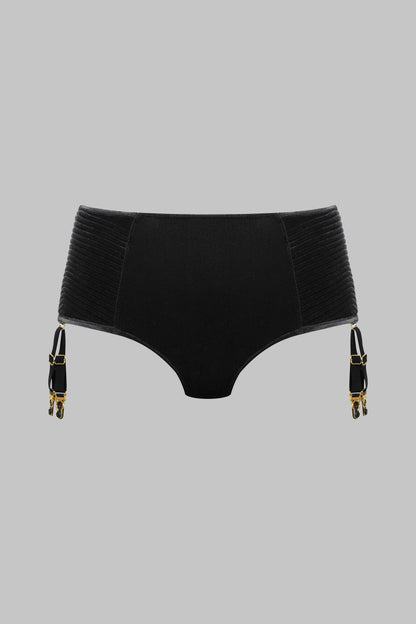 High-Waisted Briefs Garter Belt - ROCOCO