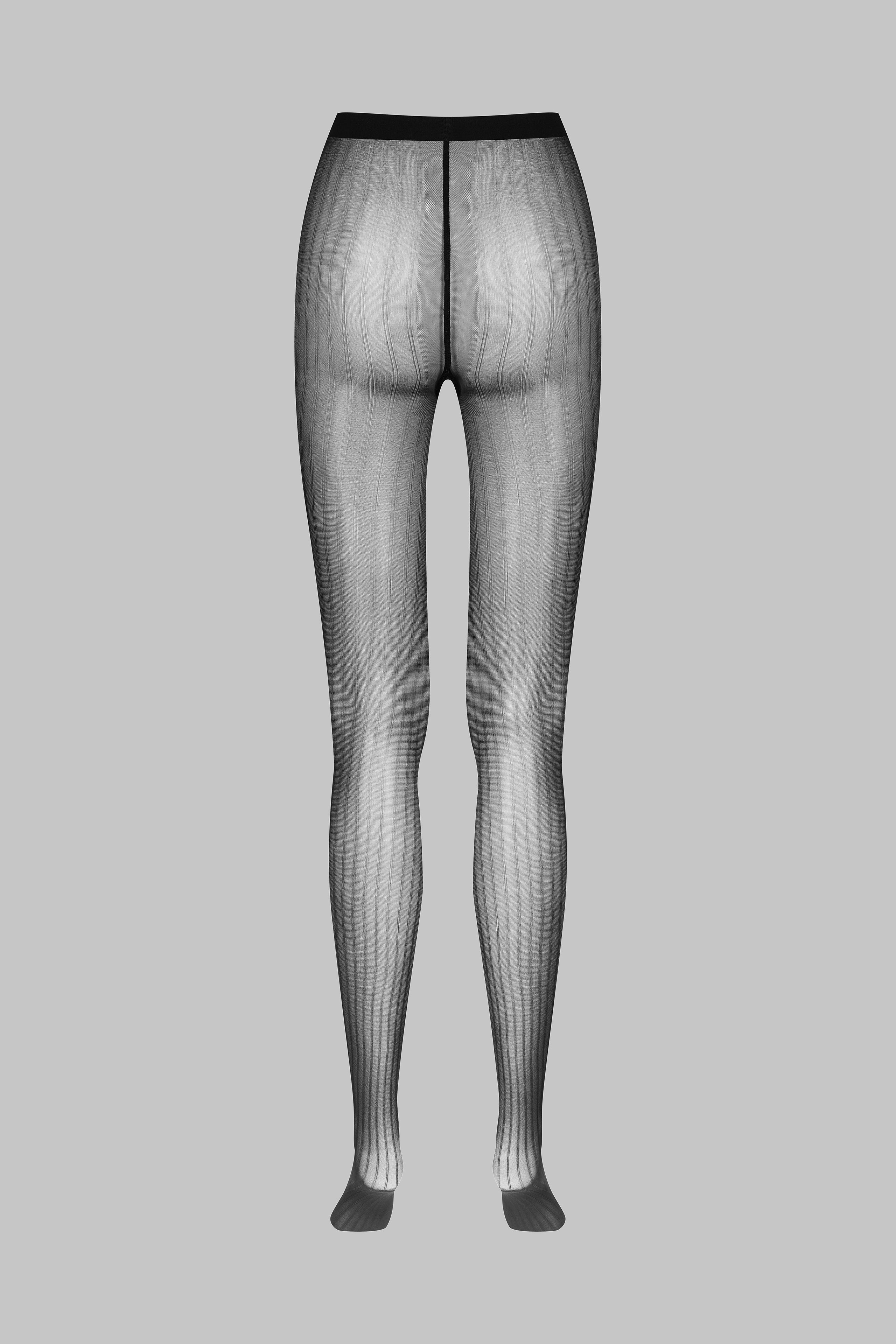 30D striped illusion tights - Les Coquetries