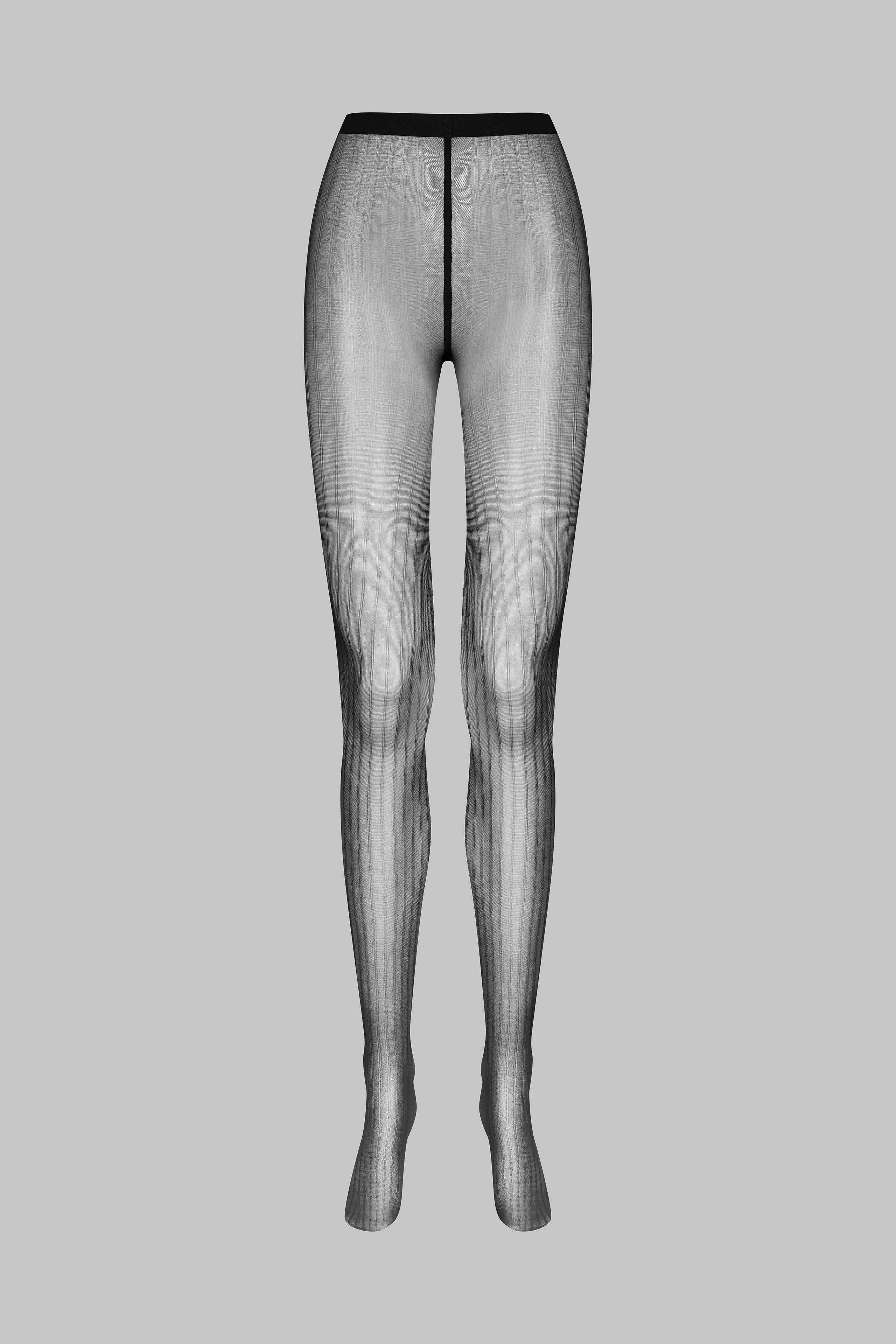 30D striped illusion tights - Les Coquetries