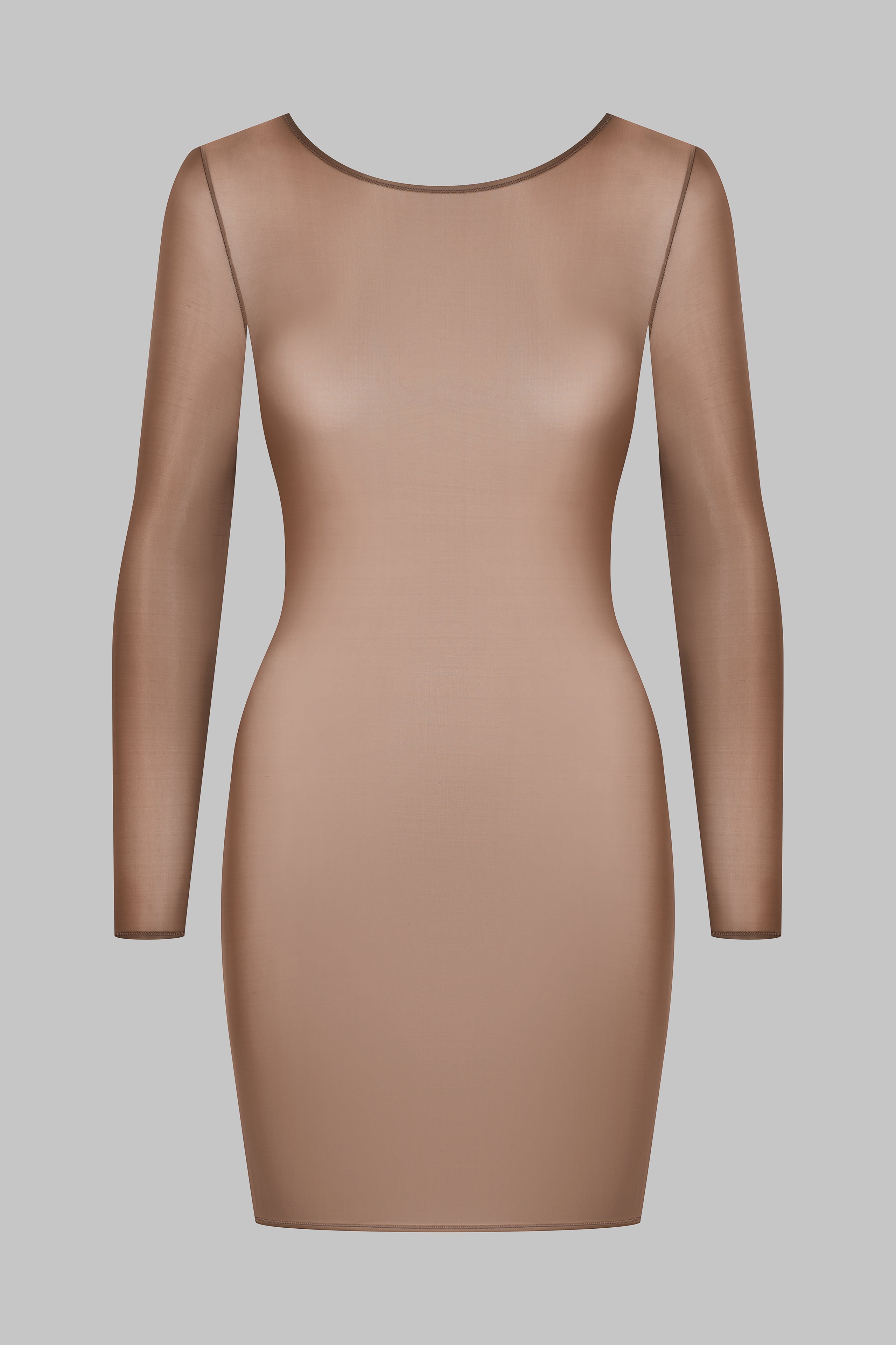 Short Open Back Long Sleeve Dress - French Kiss Light