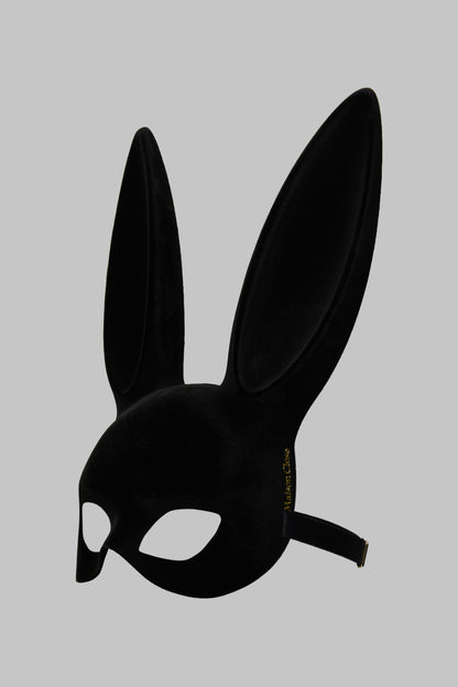 Masque lapin velours avec pompon - Bunny