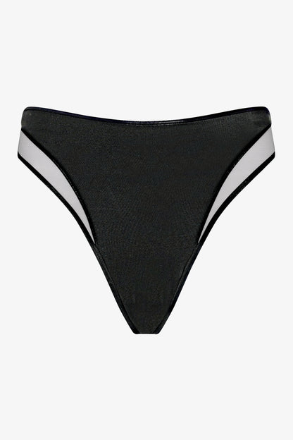 Maillot tanga taille haute - Minuit