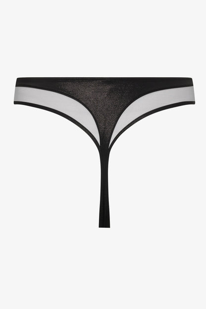 Maillot tanga taille haute - Minuit