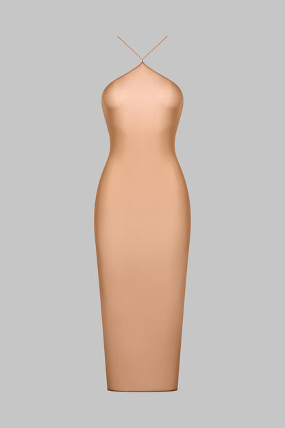 Midi Open Back Dress - French Kiss Light