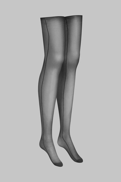 Bas coupés roulés coutures côtés 20D - Legwear