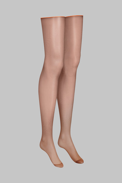 20D neon seam rolled stockings - Legwear