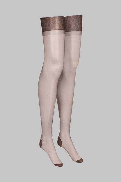 Bas nylon authentique couture fluo 15D - Legwear