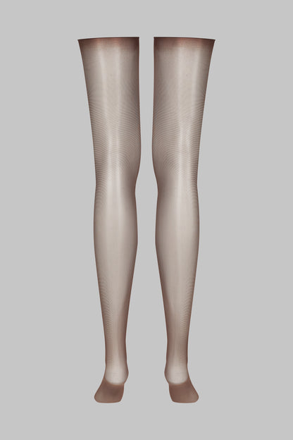 Calze velate setose con orli tagliati arrotolati - 20D - Legwear