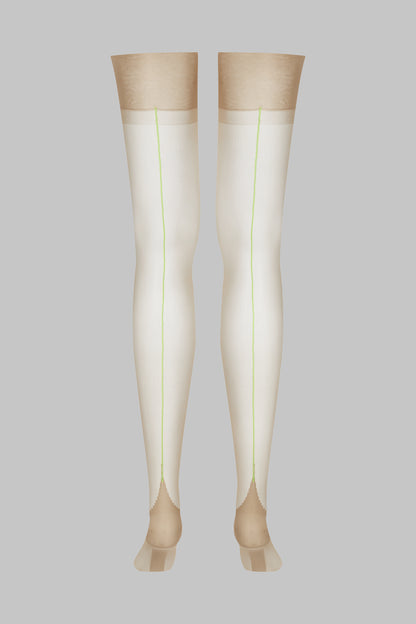 Authentic 15D fluorescent seam nylon stockings - Legwear