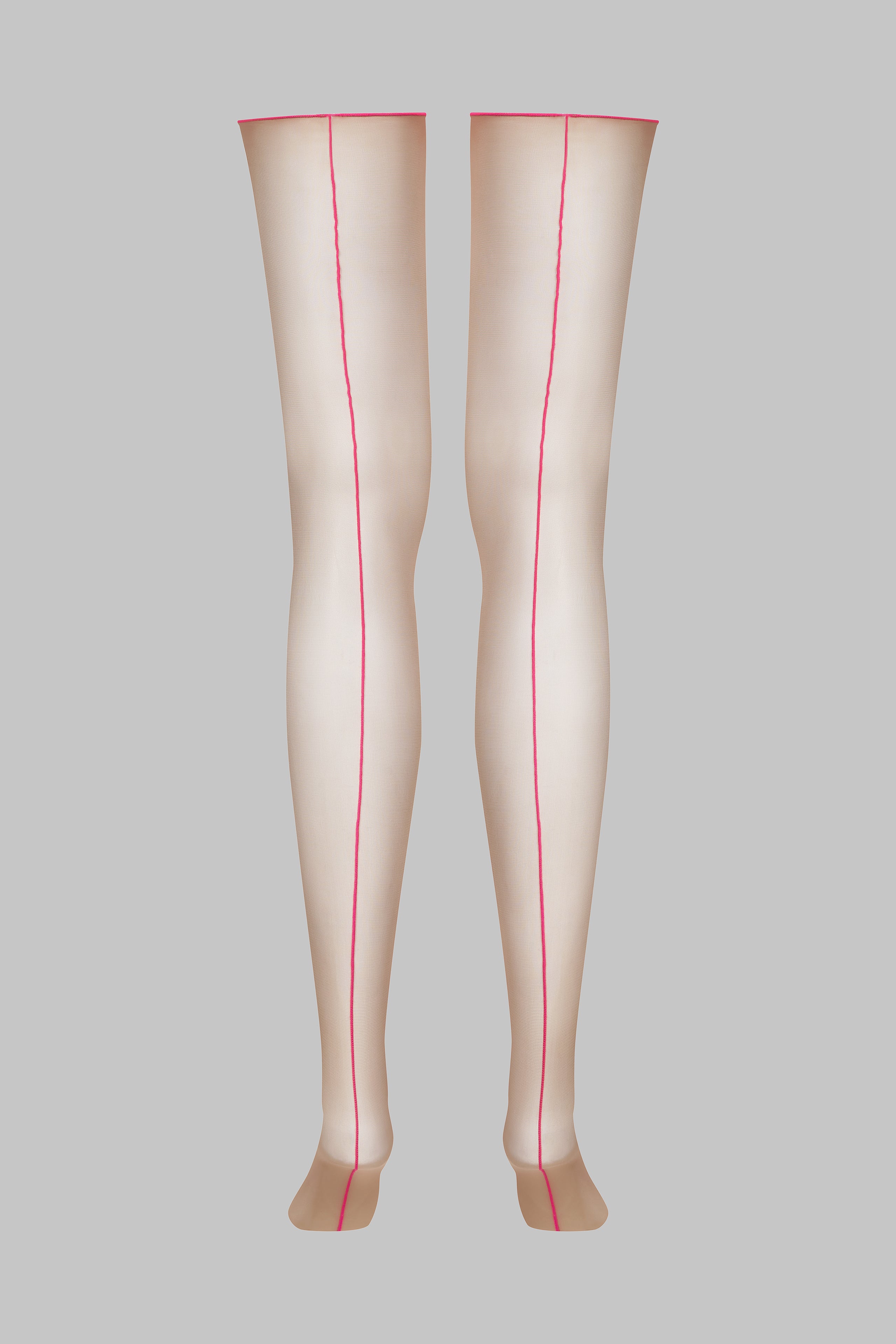 20D neon seam rolled stockings - Les Coquetteries