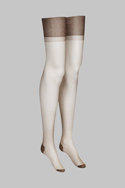 Autentiche calze velate in nylon con cucitura fluo - 15D - Legwear