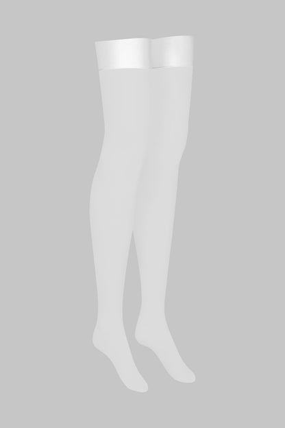 Calze velate in nylon - Bianco - Legwear