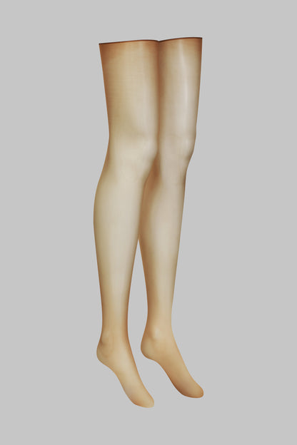 Glossy cut and curl stockings 20D - Caramel - Legwear