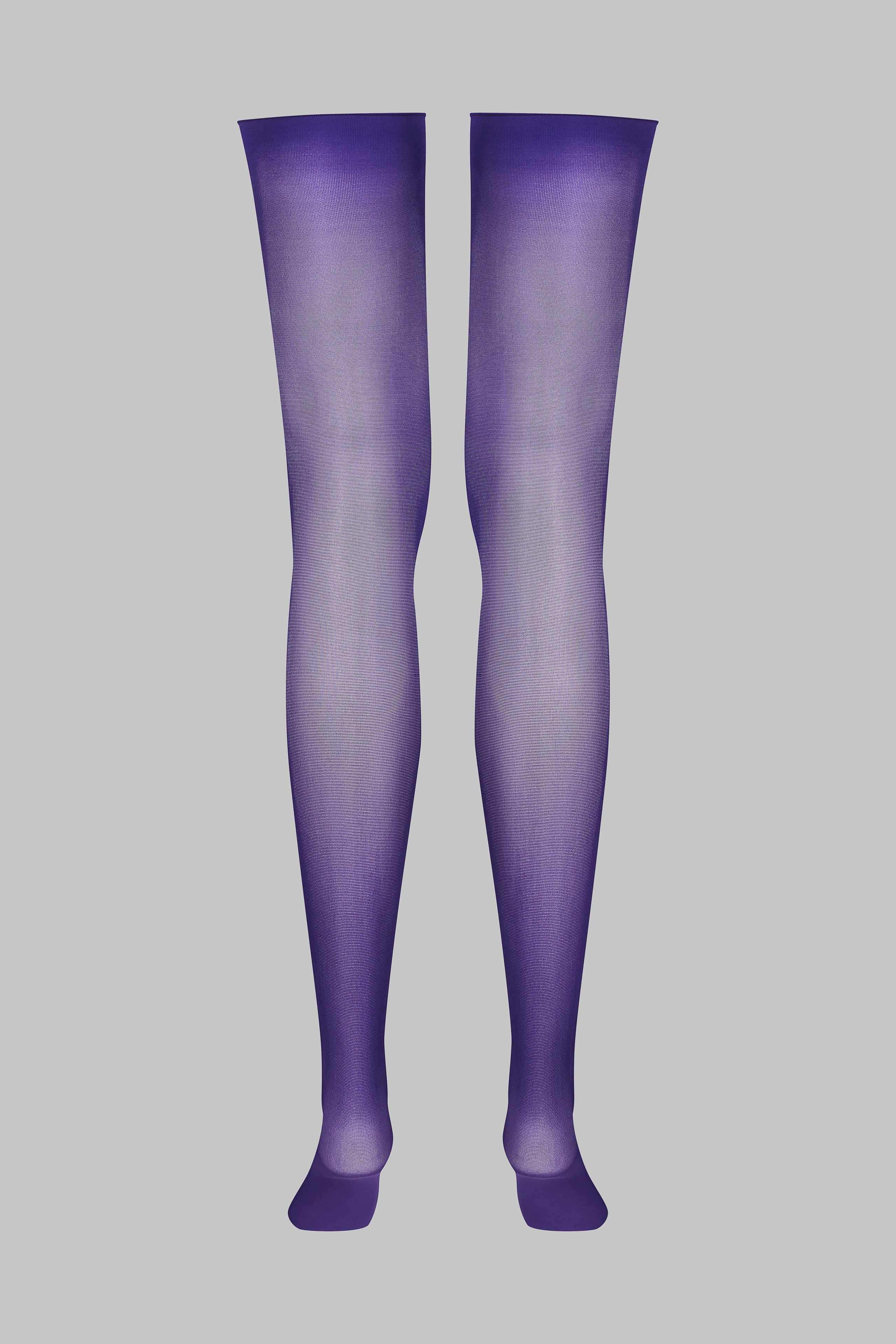 Rolled cut and stockings 40D - Purple - Les Coquetteries