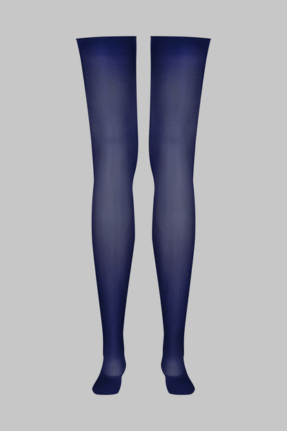 Strümpfe mit gerolltem Schnitt 40D - Marineblau - LEGWEAR