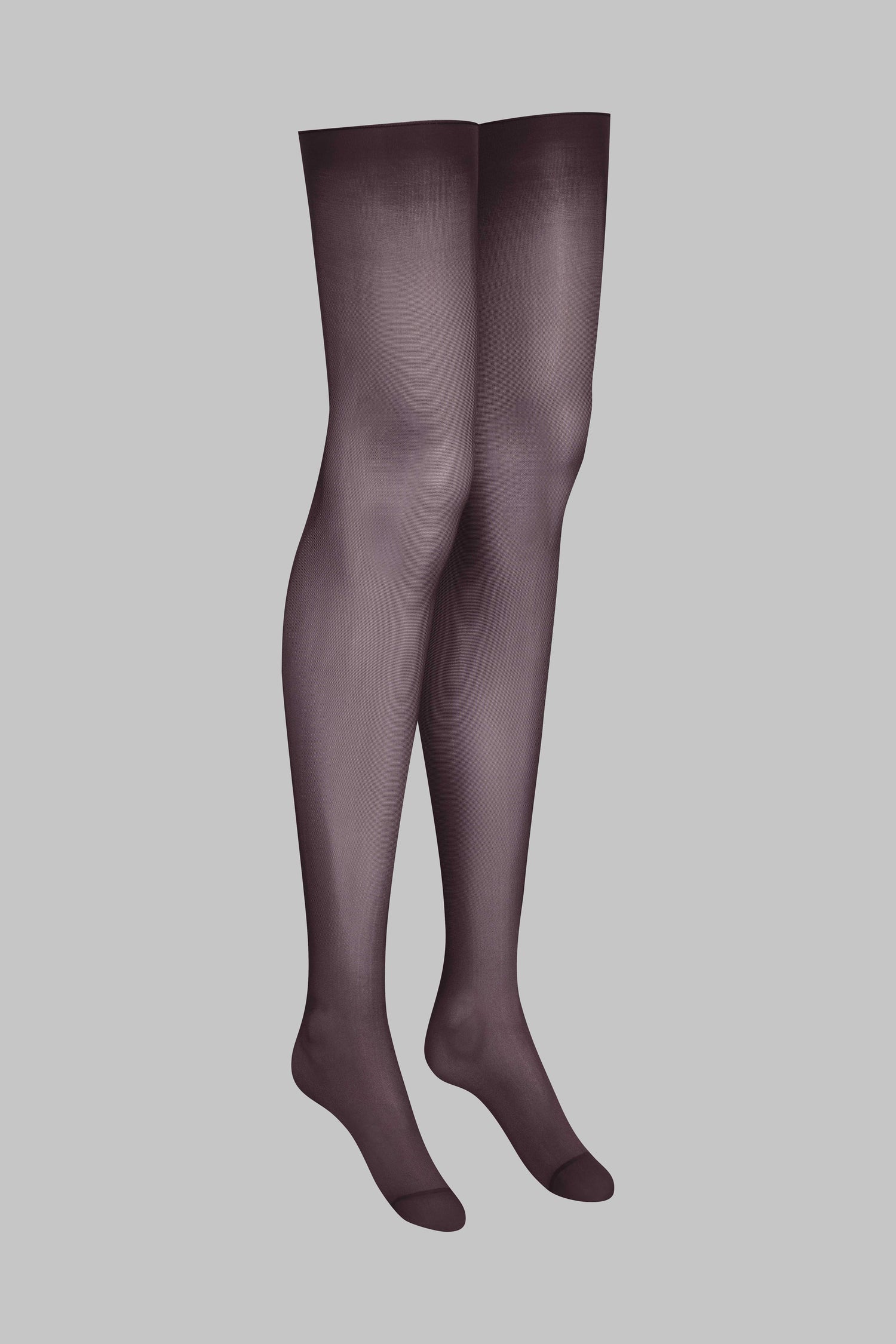 Cut and Curled Stockings 40D - Brown - LEGWEAR