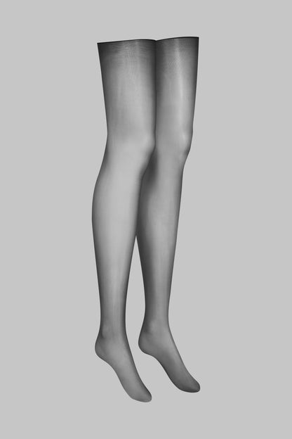 Bas coupés roulés glacés 20D - Fumé - Legwear