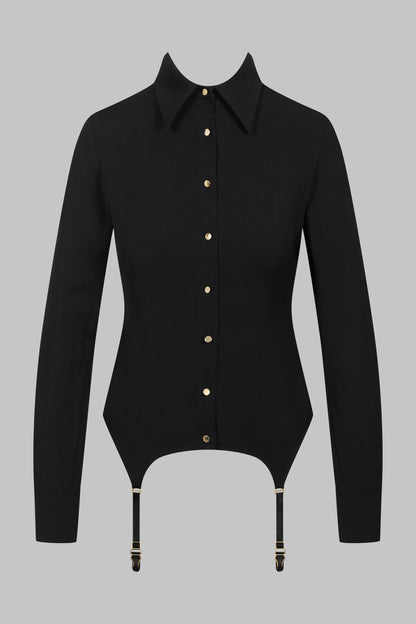 032 - Chemise porte-jarretelles dos dentelle - 24 Secret Days