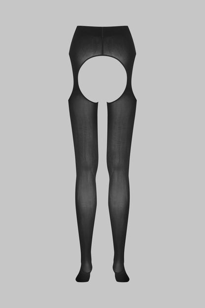 Collant Aperto Effetto Reggicalze 70d - Nero - LEGWEAR