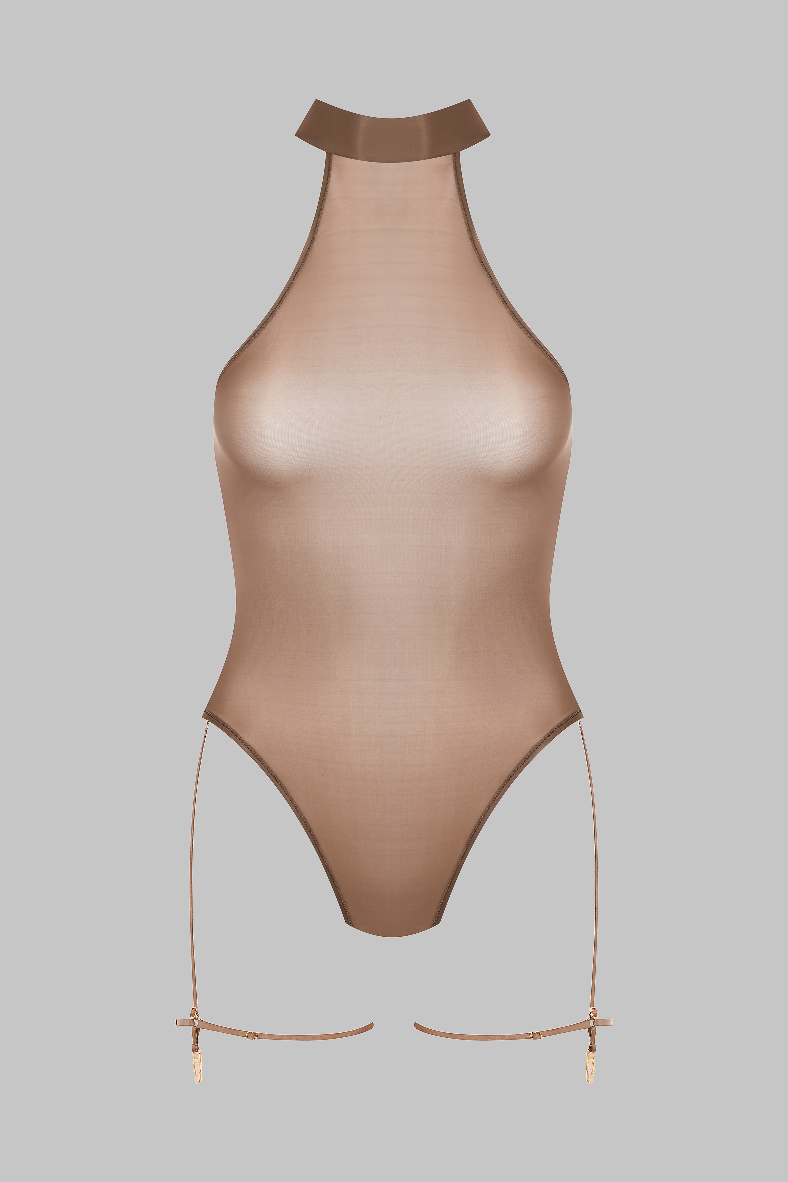 Halter Neck Thong Bodysuit - French Kiss Light