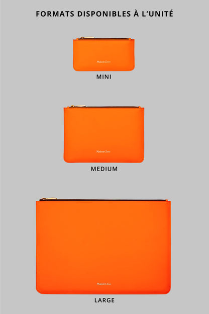 pochette-en-cuir-orange-fluo-maison-close