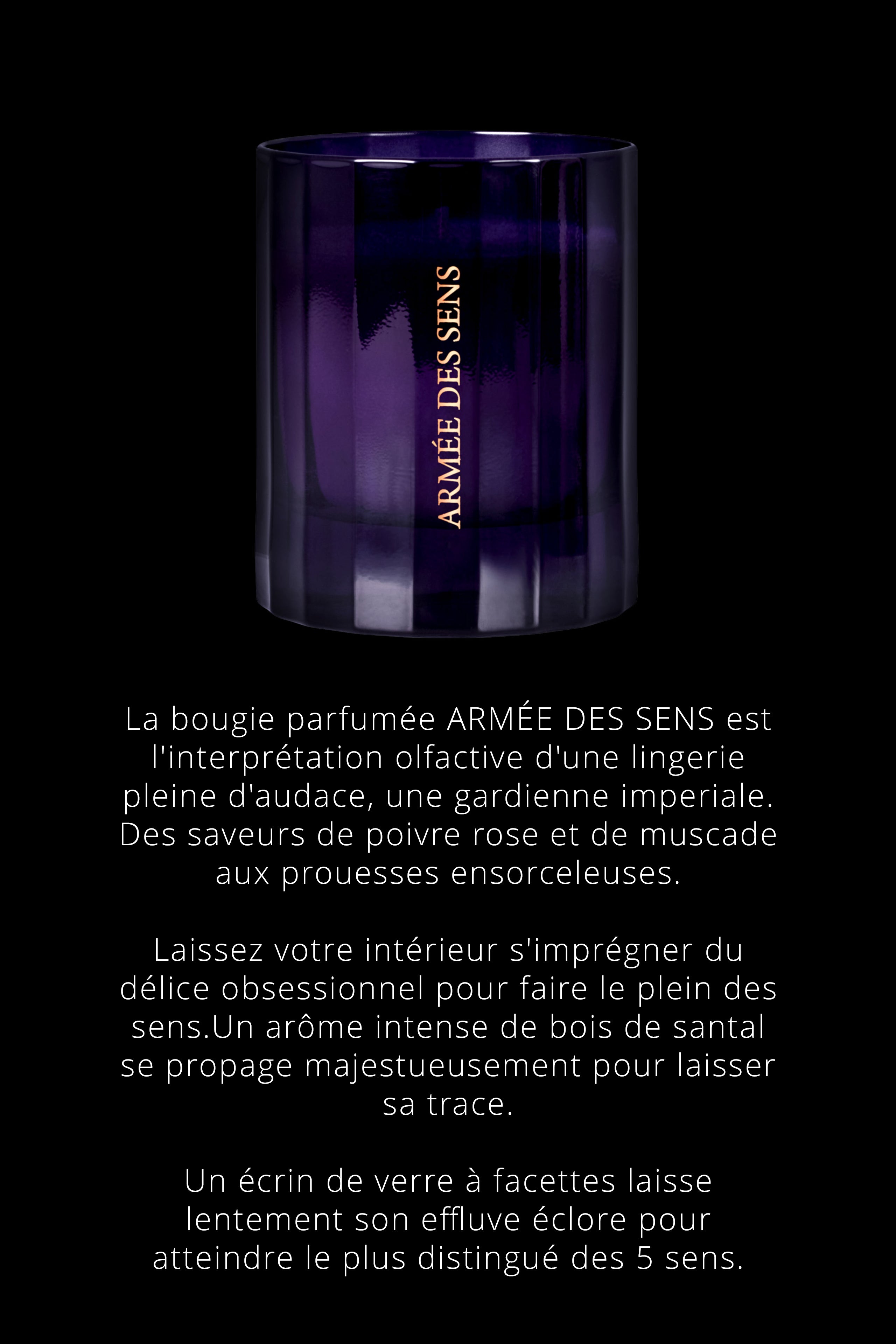 Bougie d'ambiance - Armée des Sens - La Maison