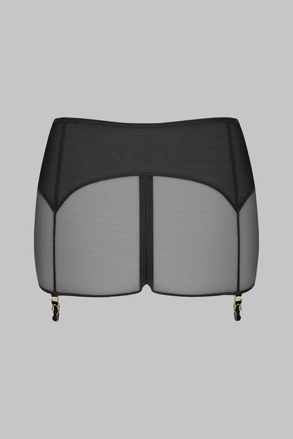 Shorty zippé porte-jarretelles - L&