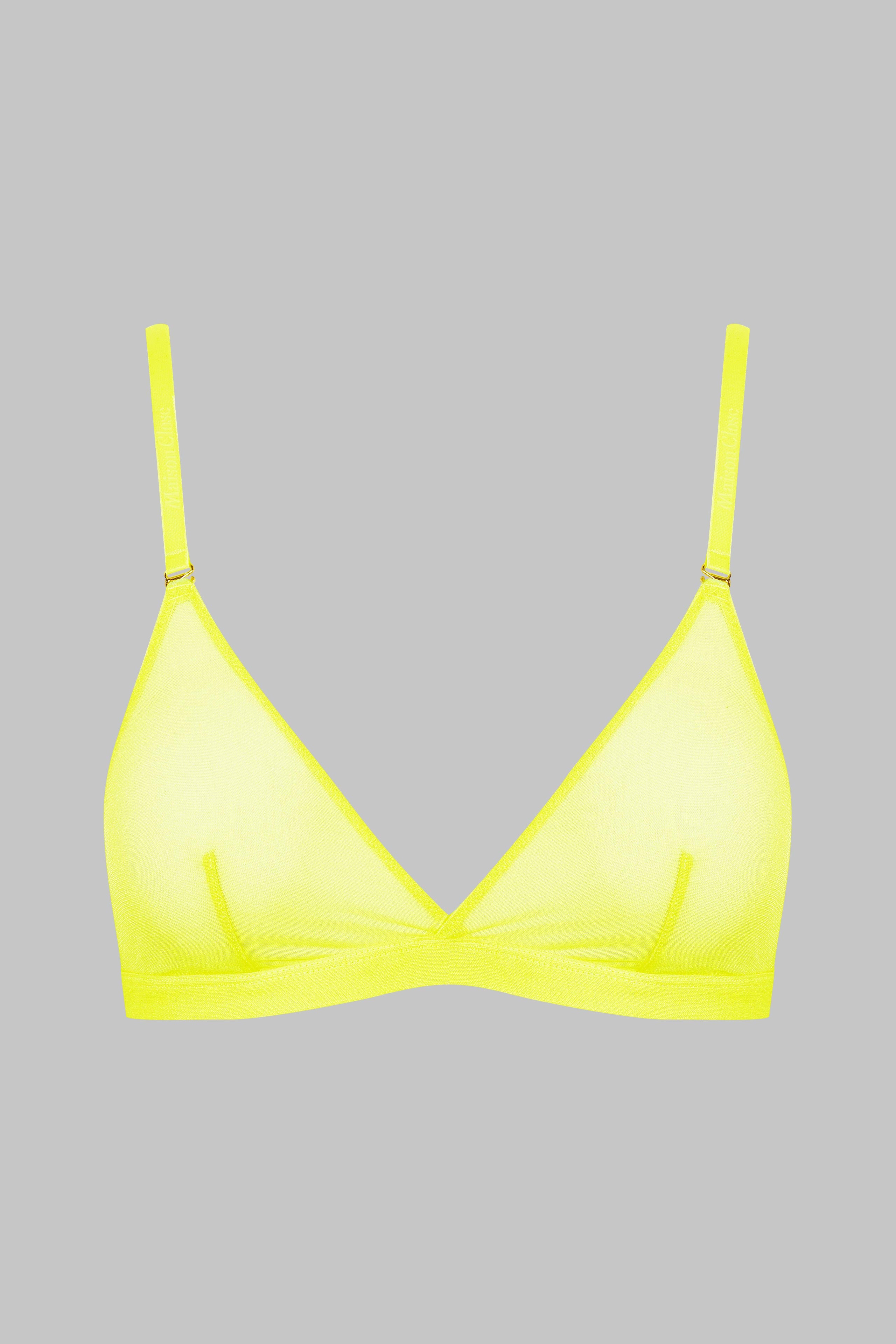 Maison Close l Soutien gorge triangle Corps a Corps Neon Jaune fluo Or