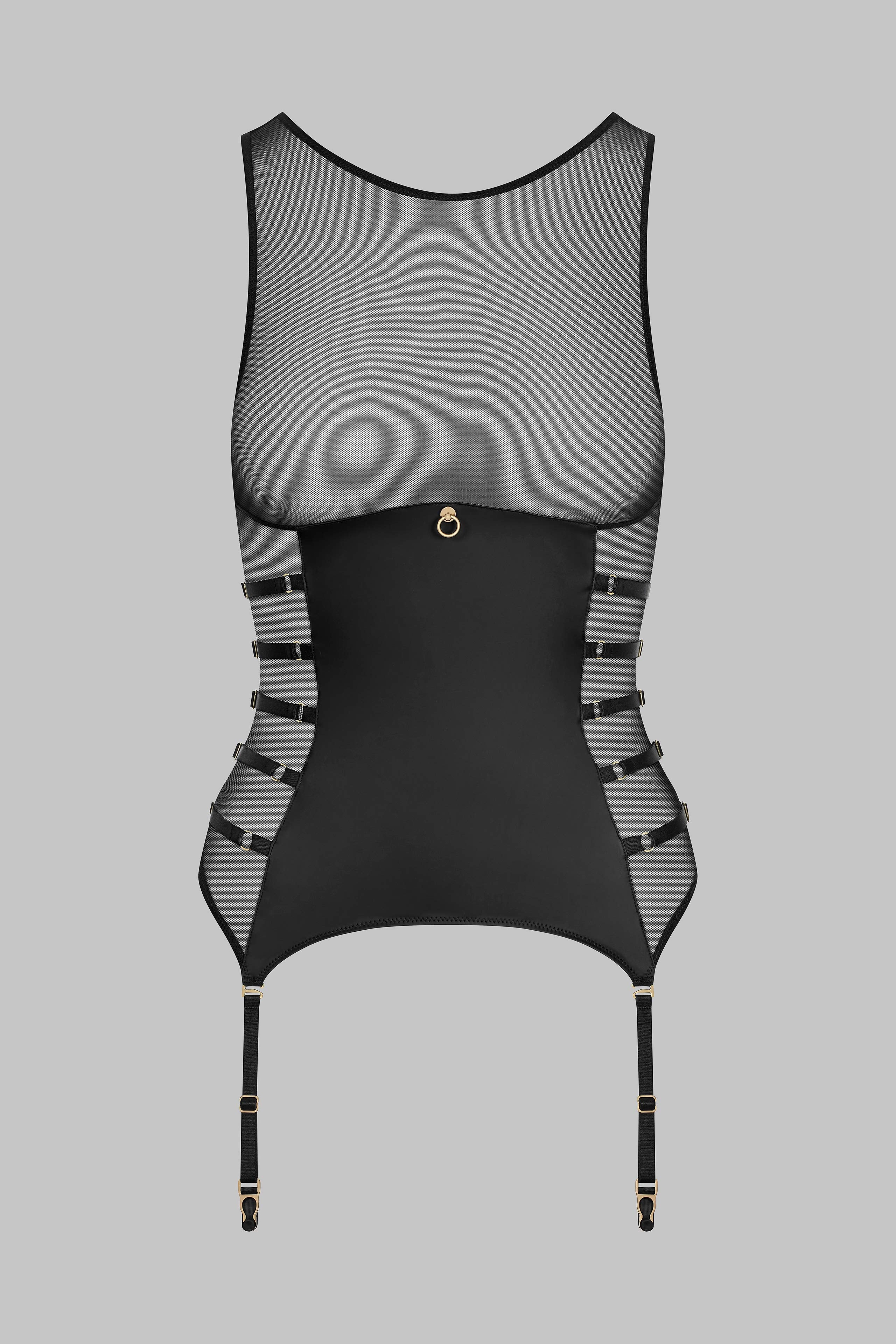 Top corset porte-jarretelles - Chambre Noire