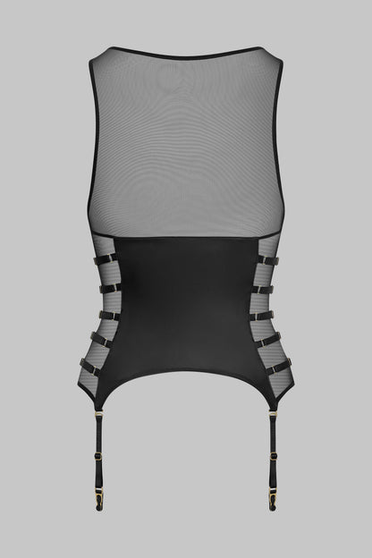 Corset top with suspenders - Chambre Noire