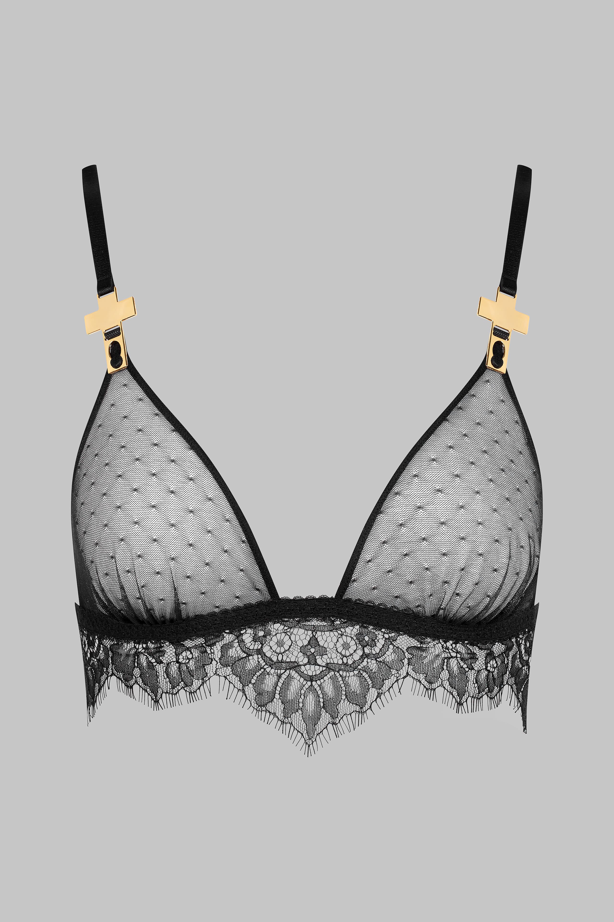 Soutien-gorge triangle avec bretelles croix - Inspiration Divine