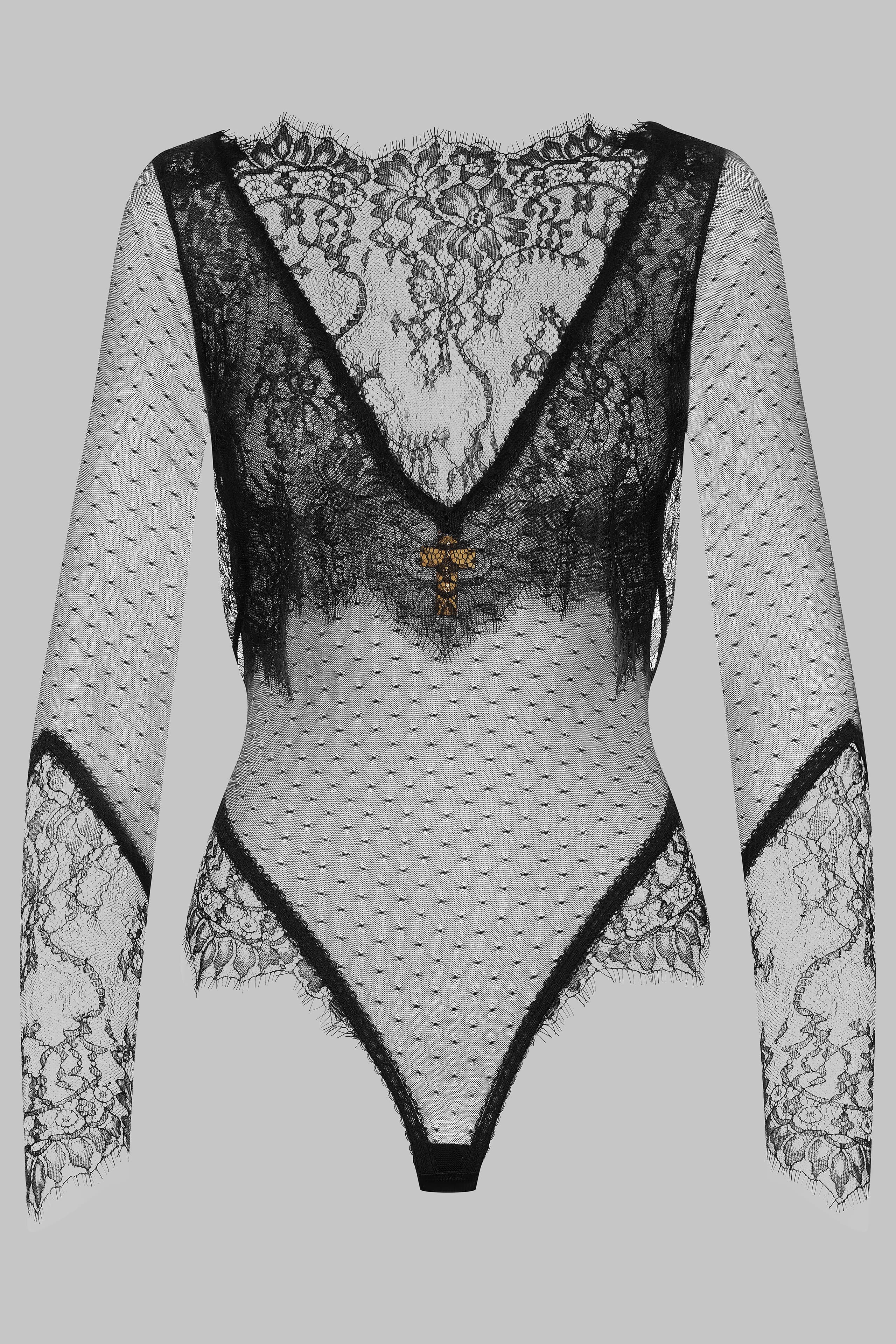 Body string voile dentelle - Inspiration Divine